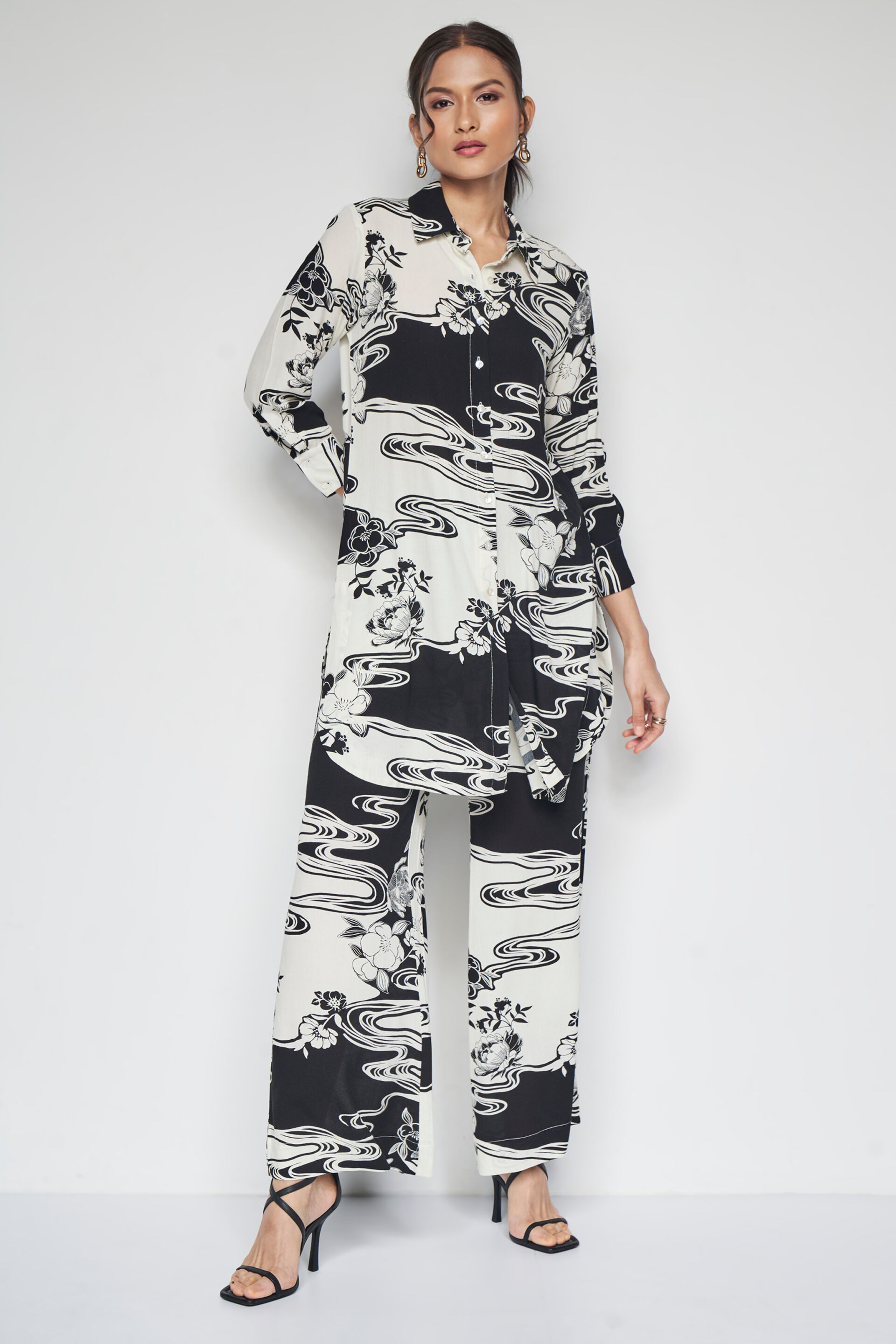 Monochrome Mood Co-ords Set, Black, image 1